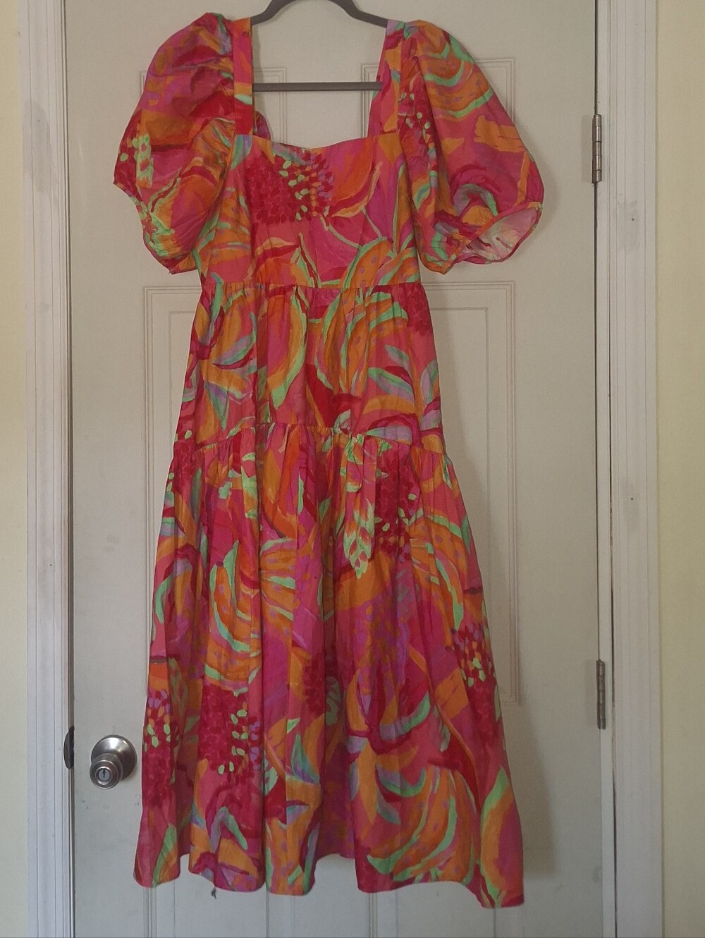 Farm Rio Puff Sleeve Midi Dress - Picture 3 of 9